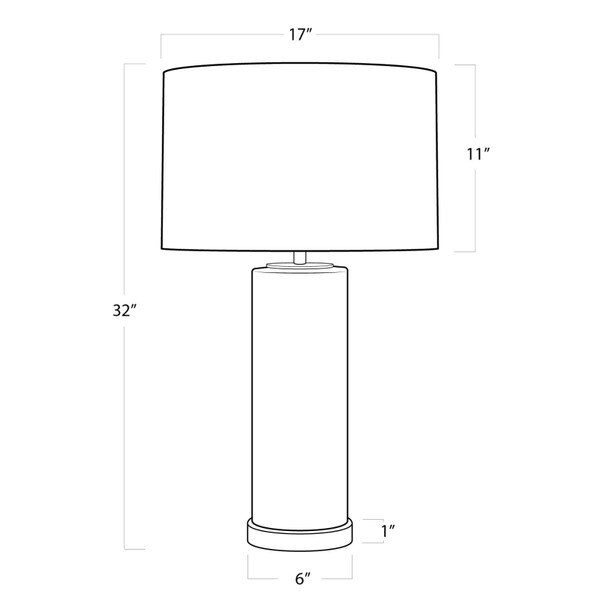 Tide Ceramic Table Lamp Line Drawing